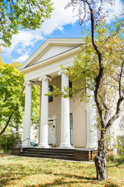 Mansion with columns in Ann Arbor, Michigan
