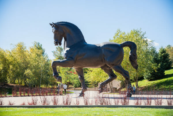 The American Horse statue at Meijer Gardens