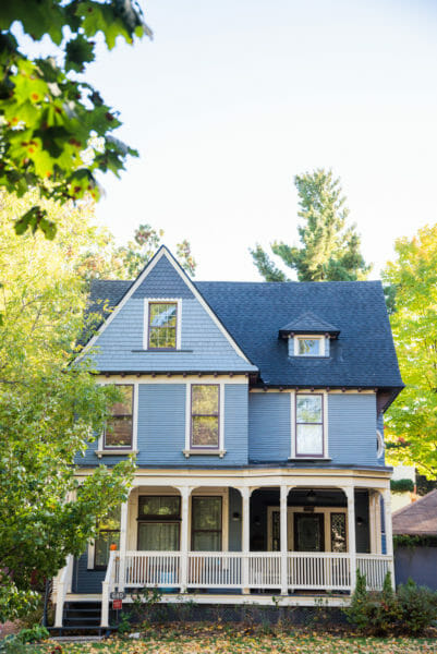 Blue Victorian house in Grand Rapids, MI