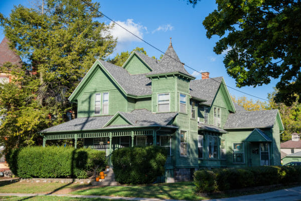 Green Victorian house in Grand Rapids, MI