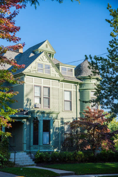 Green Victorian house in Grand Rapids, MI
