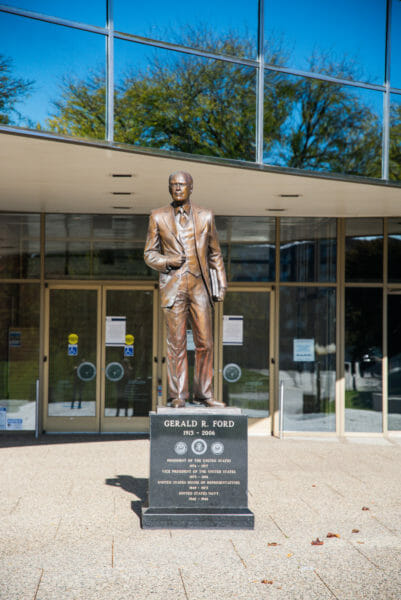 Statue of Gerald Ford in Grand Rapids, MI
