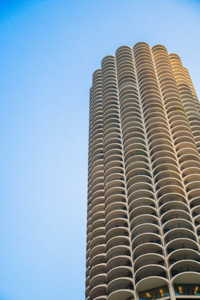 Corncob building in Chicago