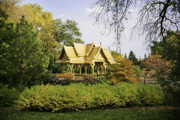 Gold Thai pavilion at Olbrich Botanical Gardens