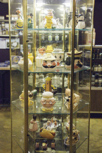 Mustard containers at Mustard Museum