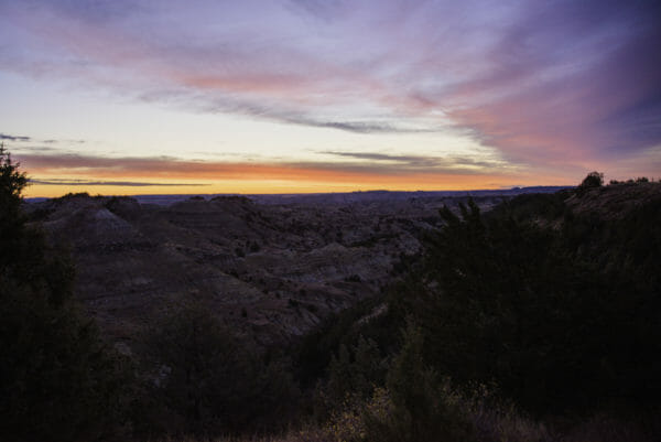 Sunset in Theodore Roosevelt National Park