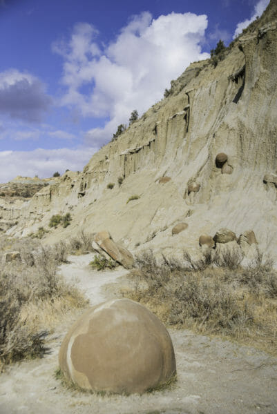 Cannonball rock formations in Theodore Roosevelt National Park