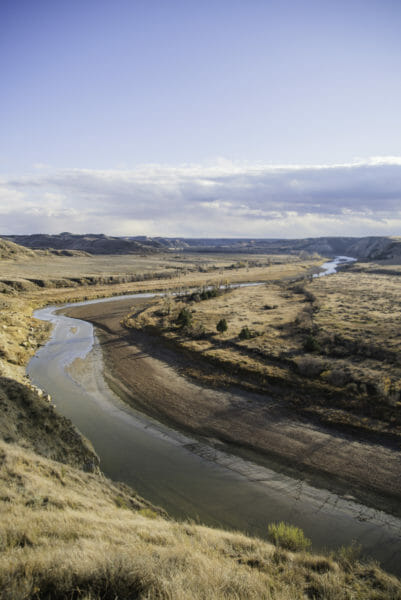 River valley in Theodore Roosevelt National Park