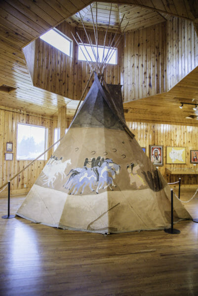Teepee in the Crazy Horse museum