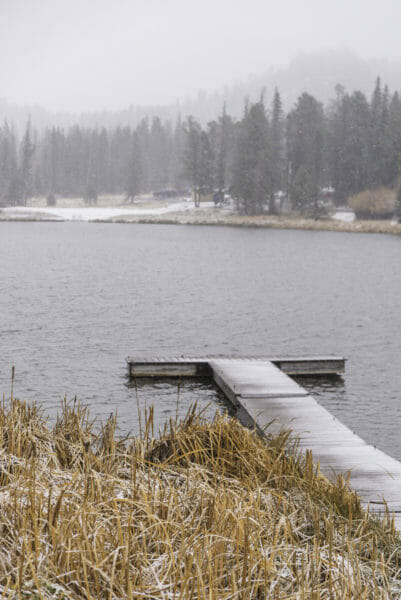 Sylvan Lake in snow