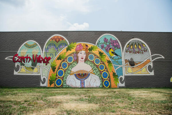Czech Village mural in Cedar Rapids