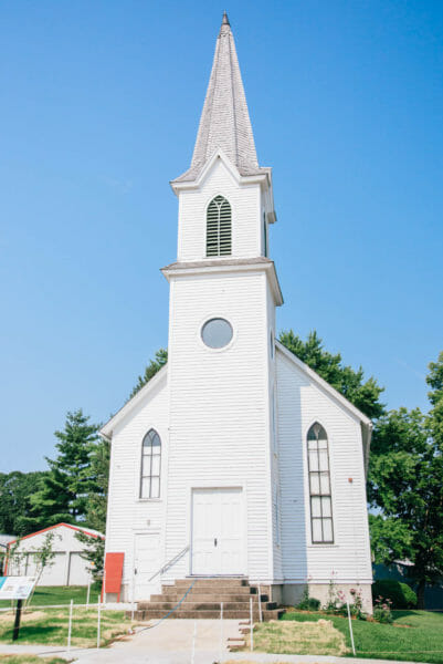 Historic white chapel