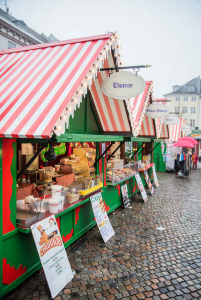 Churros kiosk at Copenhagen Christmas market